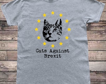 Cats Against Brexit Funny Remainer Politics T-Shirt