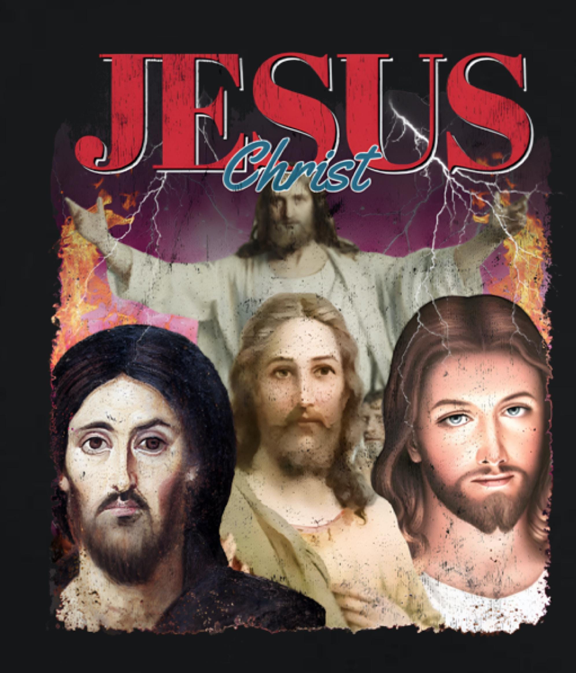Funny Jesus Christ Heavy Metal 90s Bootleg Style Christian Unisex T ...