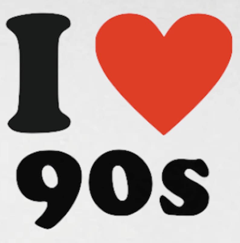 I Love 1990s 90s Party Fancy Dress Ladies T-Shirt image 2