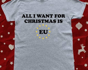 Brexit Remainer Funny Christmas EU T-Shirt
