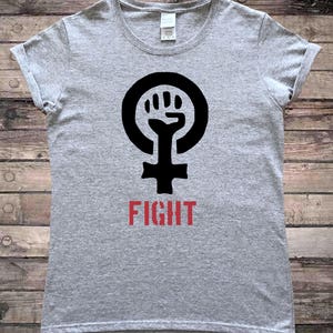 Kamp för kvinnors rättigheter jämställdhet feministisk t-shirt bild 1