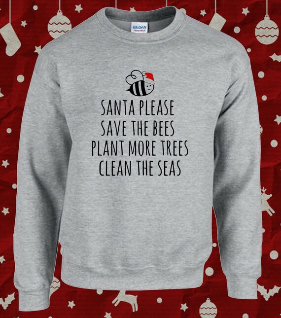 Save the Bees Trees and Seas Eco Climate Activist Christmas