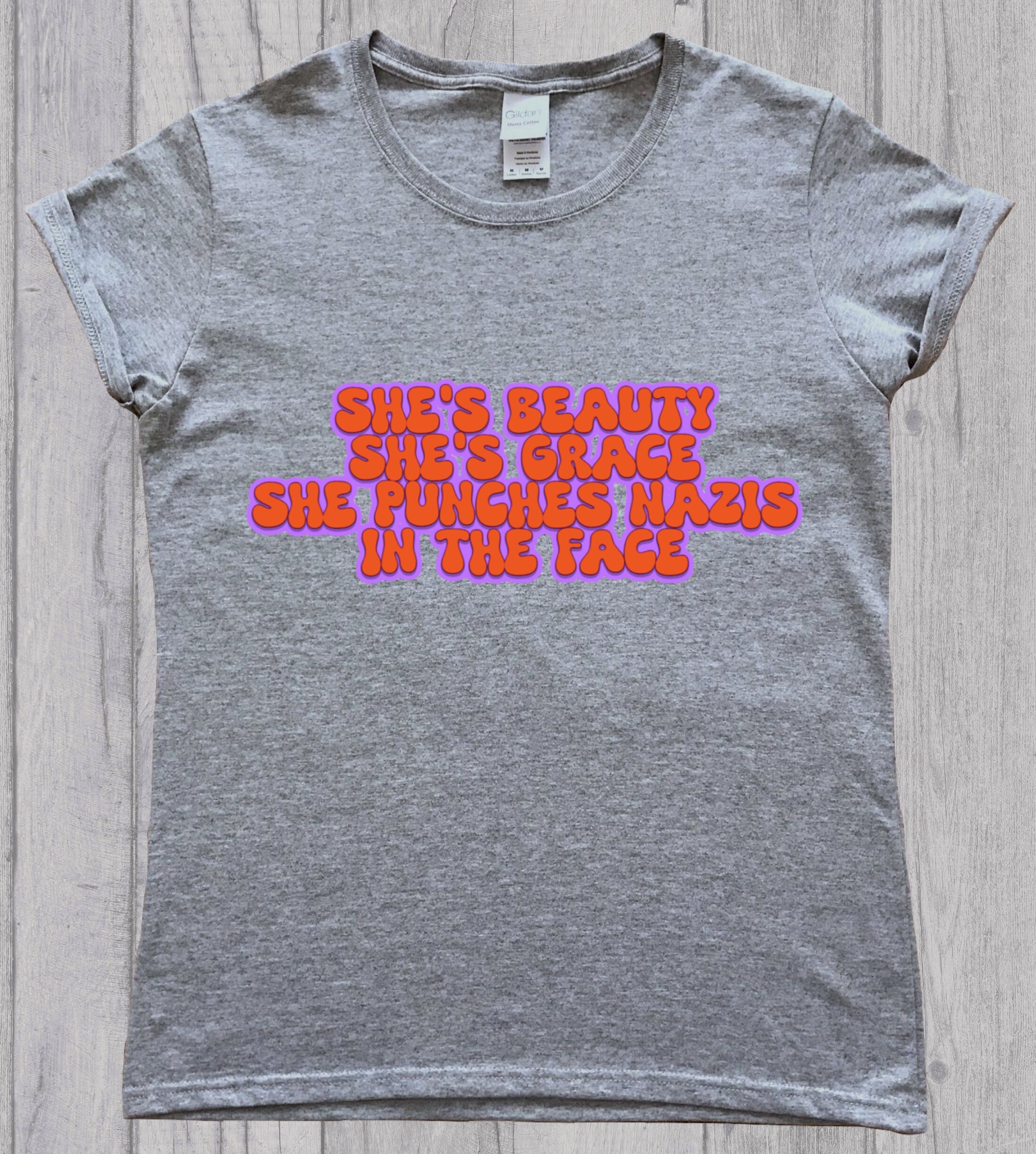 She Punches Nazis Feminist Protest Anti Fascist T-Shirt