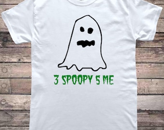 Halloween 3 Spoopy 5 Me Spooky Ghost T-Shirt