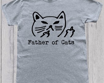 Father of Cats Funny Cat Dad T-Shirt