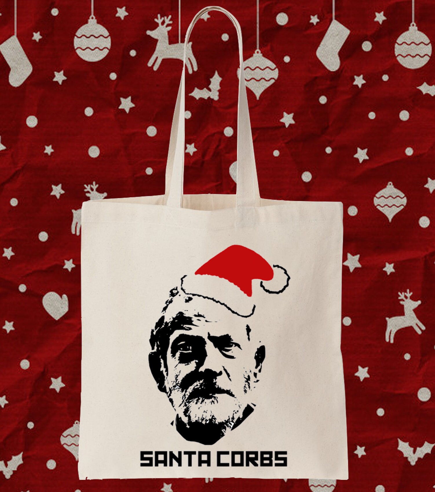 Jeremy Corbyn Christmas Santa Claus Cotton Shopping Tote Bag