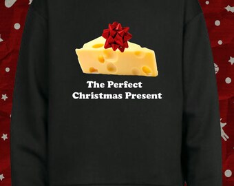 Funny Christmas Cheese Lover Sweatshirt: Unisex Xmas Jumper