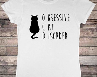 OCD Obsessive Cat Disorder Ladies T-Shirt