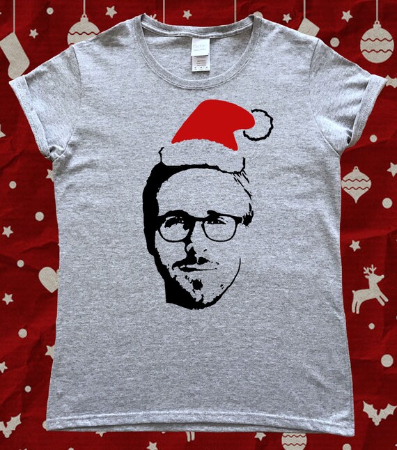 Christmas Ryan Gosling Funny Ladies T Shirt