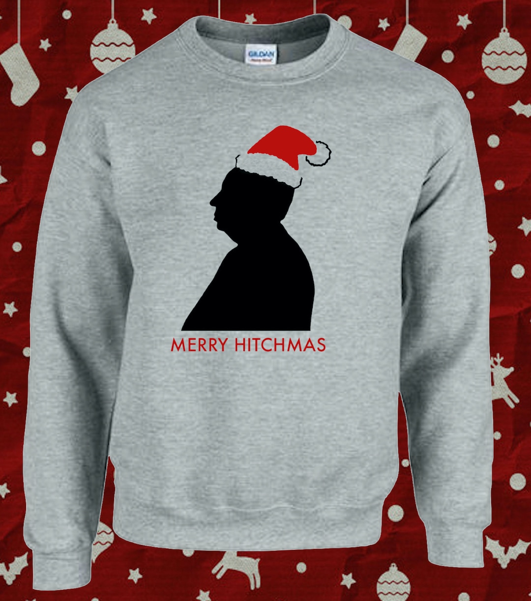 Merry Hitchmas Alfred Hitchcock Funny Classic Film Christmas Sweater Jumper 