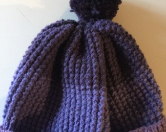 Crochet hat, knitted hat, bobble hat, woolly hat, bobble beanie,