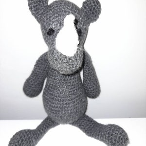 Toft Rhino, soft toy, rhinoceros, crochet rhinoceros,