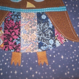 Owl cushion cover, Animal themed cushion, Applique cushion cover, cushion cover, decorative cushion cover, home decor image 2