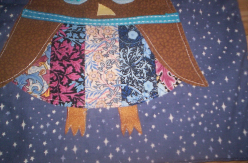 Owl cushion cover, Animal themed cushion, Applique cushion cover, cushion cover, decorative cushion cover, home decor image 2
