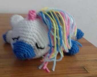 Schlafen einhorn / häkeln Einhorn / häkeln Puppe / Plushie Kuscheltier/Kinder Spielzeug / Einhorn / Puppe / Spielzeit Pal /