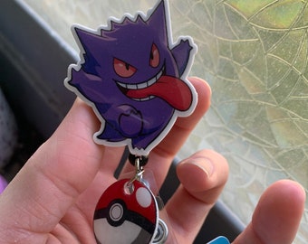 Gengar Pokémon badge hospital housekeeping nurses X-ray doctors Spd super cute funny badge reel