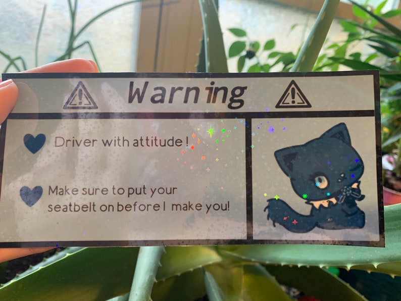 Car Warning Stickers Featuring Hello Kitty New Sanrio Etsy