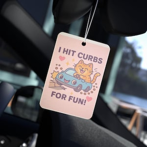 Désodorisant amusant pour voiture pour chats - Cadeau original pour les amoureux des chats, décoration de voiture mignonne, cadeau parfumé pour anniversaire, accessoires de voiture [...]