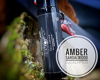 Fall Awake — Pure & Natural Essential Oil Blend Roll-on Perfume — Resinous, Woody, Herbaceous — Amber, Sandal, Eucalyptus