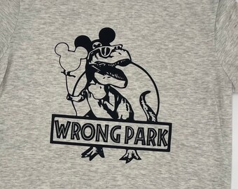 Disney Inspired Wrong Park T-Rex Shirt for Adult or kids