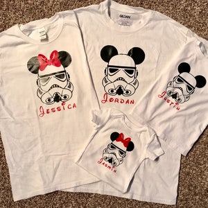 Star Wars Inspired Storm Trooper Disney Family Vacation or Party Shirts Adult or Child image 3