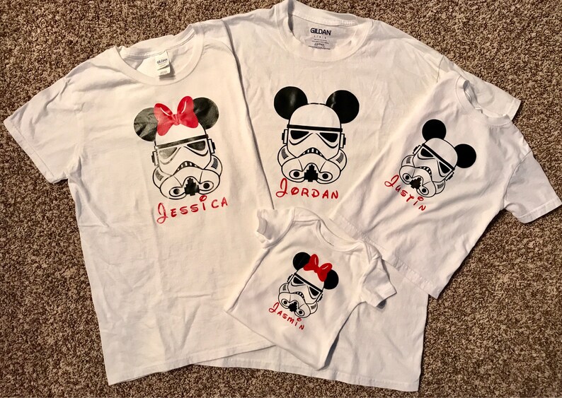 Star Wars Inspired Storm Trooper Disney Family Vacation or Party Shirts Adult or Child image 3