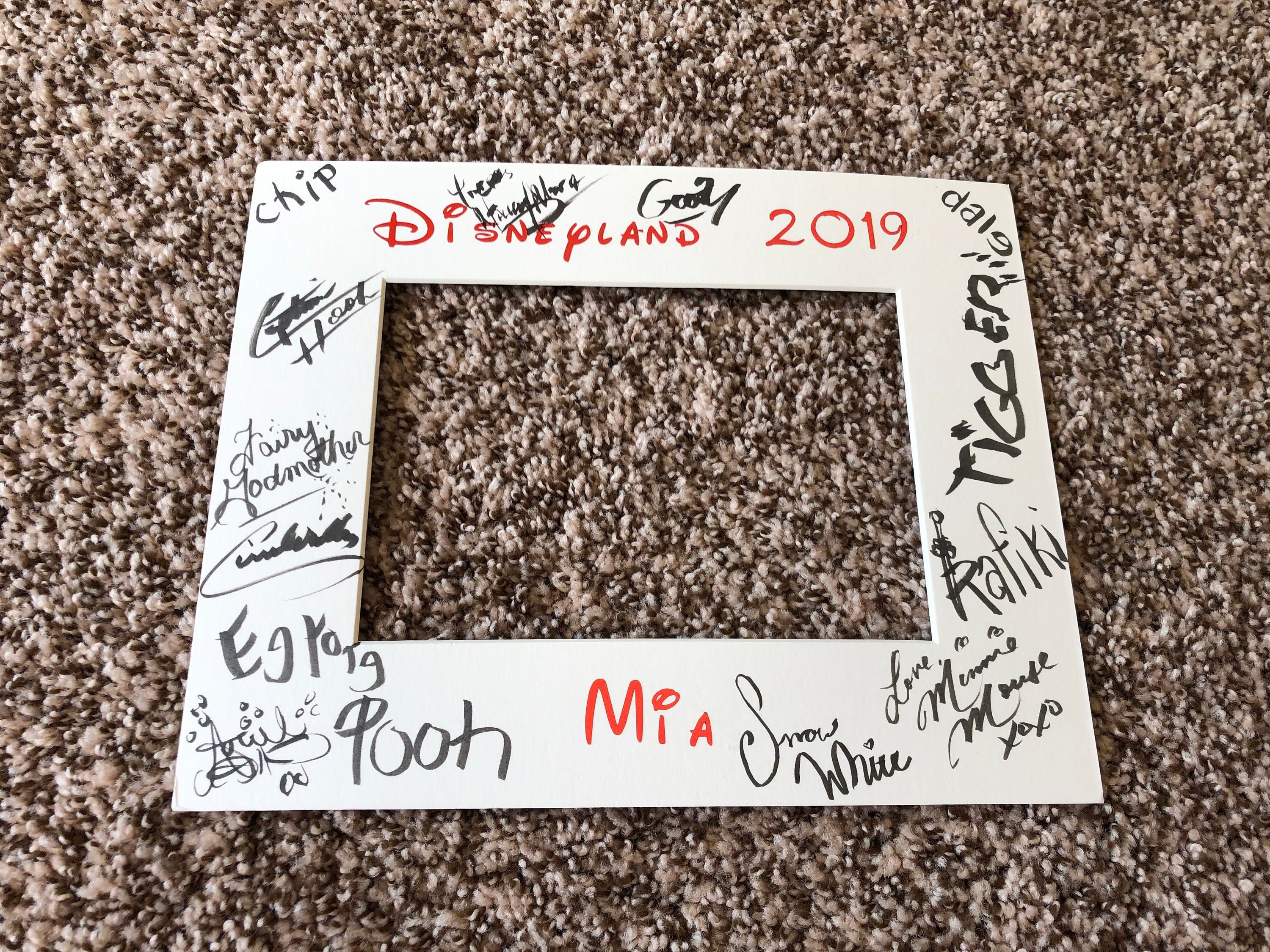 Disney Inspired Personalized Autograph Frame to Get Character Etsy UK