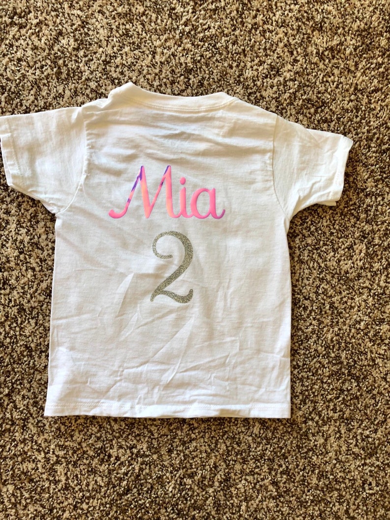 Custom Birthday Shirt with Sea Turtle Birthday Girl is turning 2