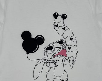 Disney Inspired Stitch Ice Cream Eating Shirt