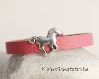 Lederarmband für Kinder mit Schiebeperle in Wunschfarbe