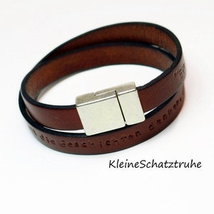 Lederarmband Namensarmband UNISEX braun inkl. Wunschprägung Bild 2