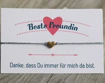 Freundschaftsarmband inklusiv Kärtchen und Organzabeutel