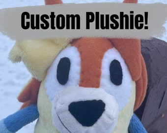 CUSTOM Bluey Handmade Plush Stuffed Animal Dog Any Character