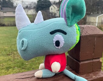 Tank the Rhino Animal Crossing Handmade Plush