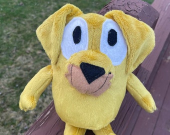 Pat Lucky and Chucky's Dad from Bluey Handmade Plush Stuffed Animal Dog Custom