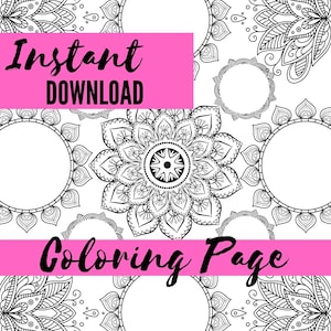 Adult Coloring Page - Mandala Coloring Page - Instant Download!