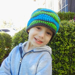 Brainwaves Beanie, crochet hat, handmade