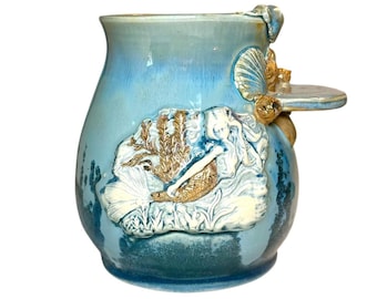 Mermaid Ritual Shelf Vase – Handmade, Ceramic Crystal Display Shelf