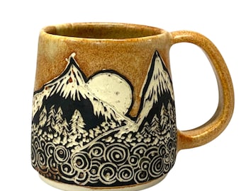 Sunset  Mug – Mountain Mug – River Sunrise Coffee, Tea Cup
