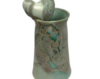 Handmade Ceramic Heart Vase –Resilient Heart Collection