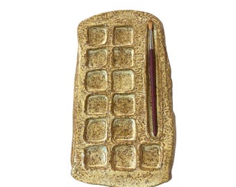 Handmade Ceramic Paint Palette • Artist Mixing Tray • Watercolor Palette Gift