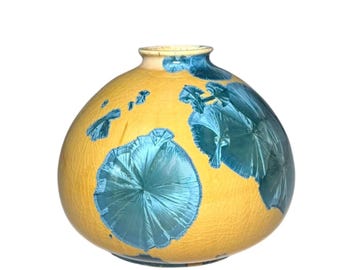 Handmade Crystalline Vase | One of a Kind Porcelain Art Vessel