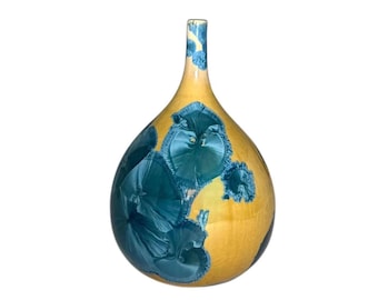 Handmade Crystalline Vase | One of a Kind Porcelain Art Vessel