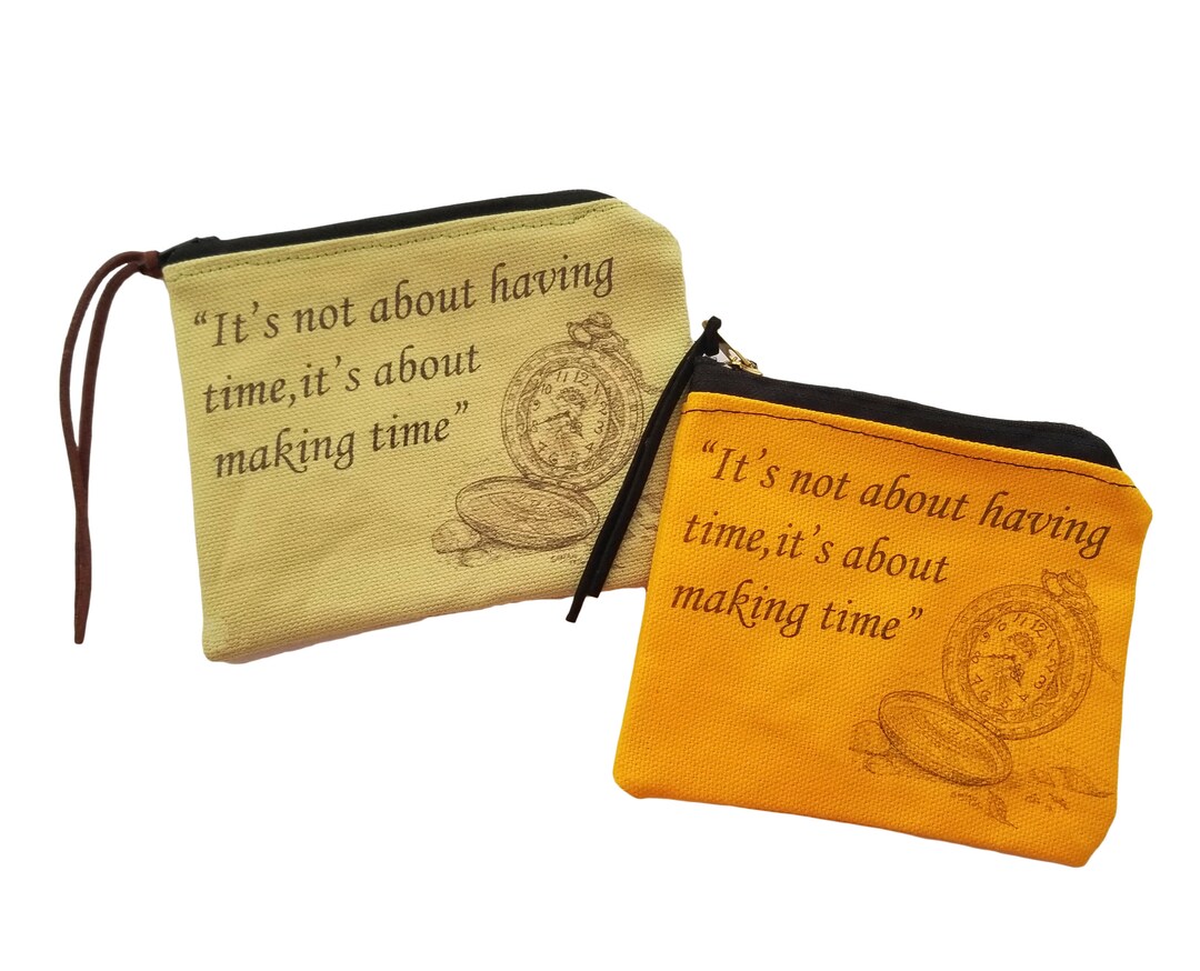 Coin Purse / Gift Card Holder / Change Purse Yellow Time Etsy