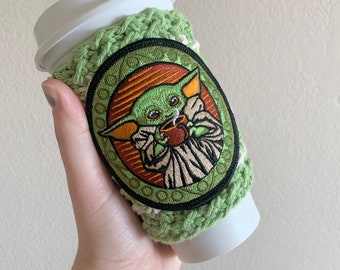 Child Bounty Cup Cozy - Baby Green Alien Cup Cozy - Nerdy Cup Cozy