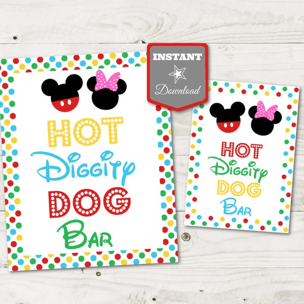 Hot Diggity Dog Bar Signs - Etsy