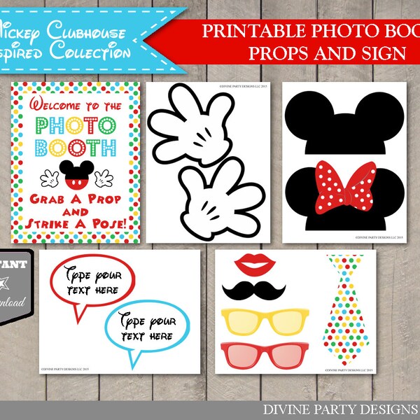 Mickey Mouse Props - Etsy
