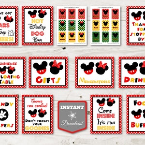 INSTANT DOWNLOAD Girl and Boy Mouse Large 8x10 Printable Party Sign Package / Classic Girl and Boy Mouse Collection / Item #2100