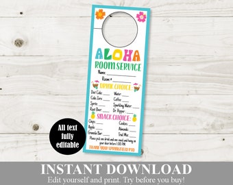 INSTANT DOWNLOAD Editable 2.5"x4" Mahalo Thank You For All You Do Luau Hawaiian Tags / Teacher Appreciation / PTO / School / Item #853