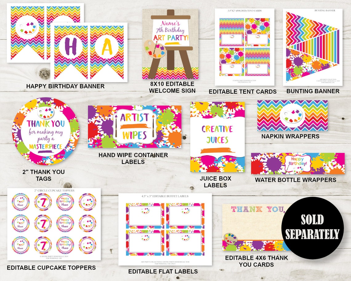 INSTANT DOWNLOAD Printable Art 5x7 and 8x10 Artists Are Sweet - Etsy